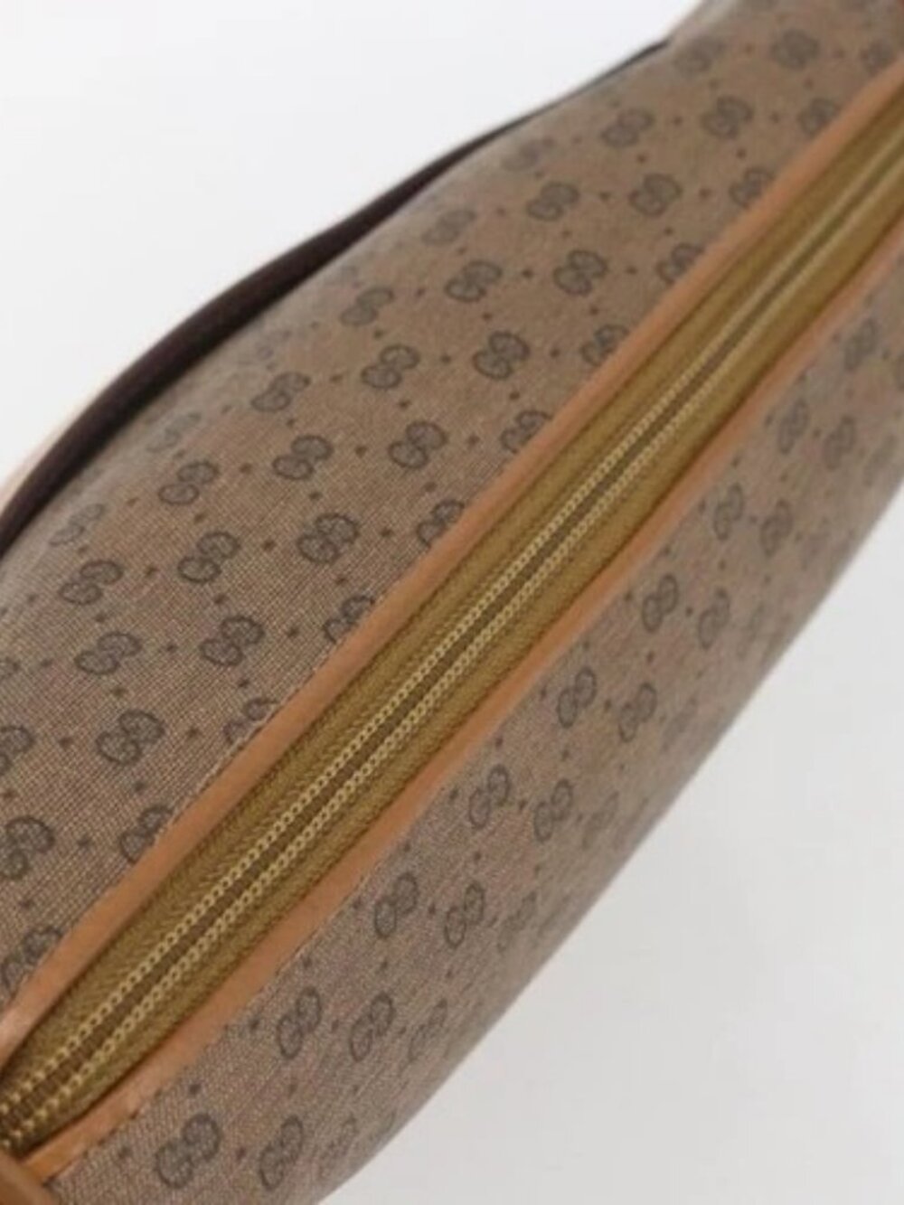 GUCCI Micro GG Supreme Shoulder Bag PVC Beige Gold 001 14 0412 Auth ki6283 - Picture 6 of 16